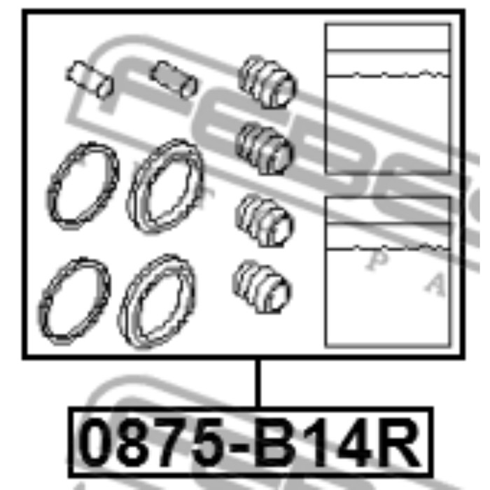 Ремкомплект тормозного суппорта FEBEST 0875-b14r