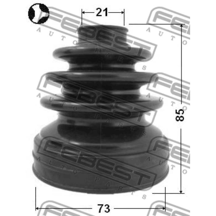 Пыльник ШРУСа FEBEST 0215-b10rs