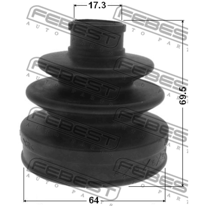 Пыльник ШРУСа FEBEST 0217-j10r