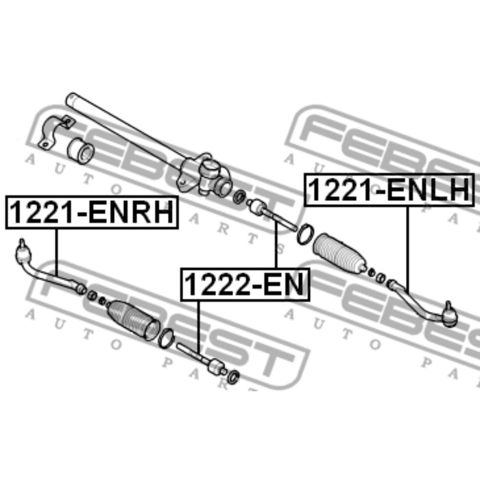 Наконечник тяги рулевой FEBEST 1221-enlh