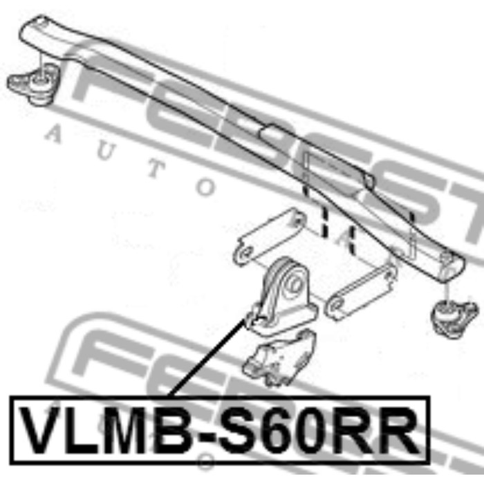 Сайлентблок задней подушки двигателя febest vlmb-s60rr
