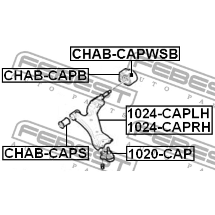 Сайлентблок FEBEST CHABCAPWSB