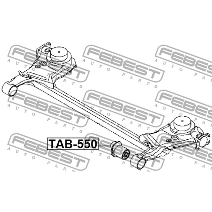 Сайлентблок задней балки febest tab-550