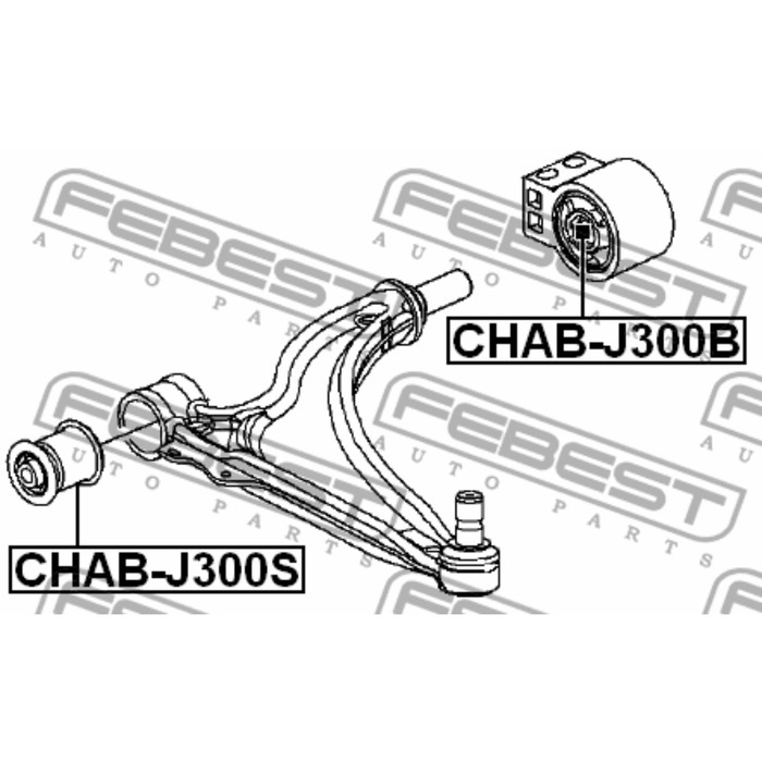 Сайлентблок FEBEST CHABJ300B