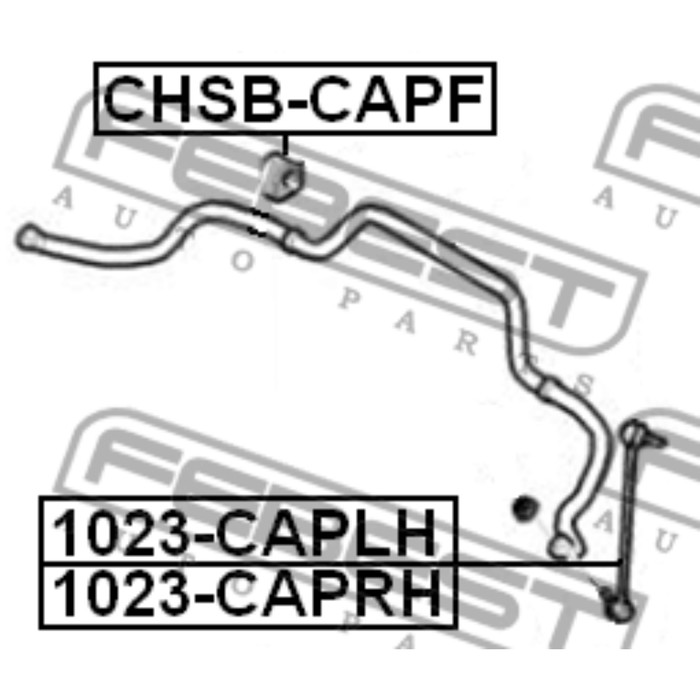 Втулка переднего стабилизатора d26 febest chsb-capf