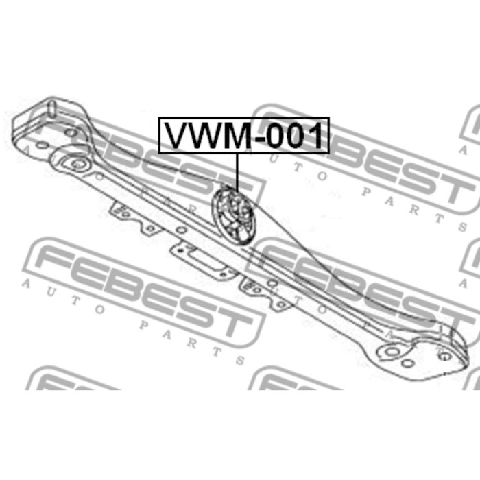 Подушка КПП FEBEST vwm-001