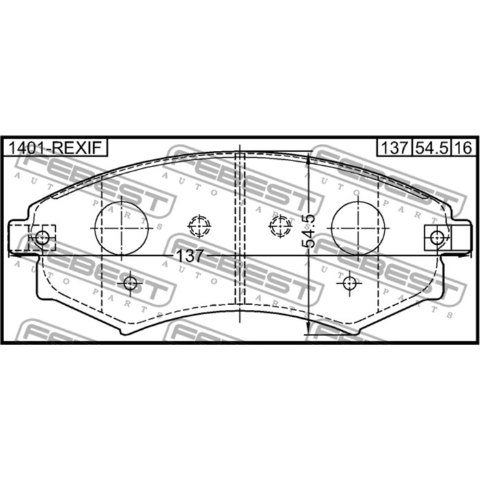 Колодки тормозные FEBEST 1401-rexif