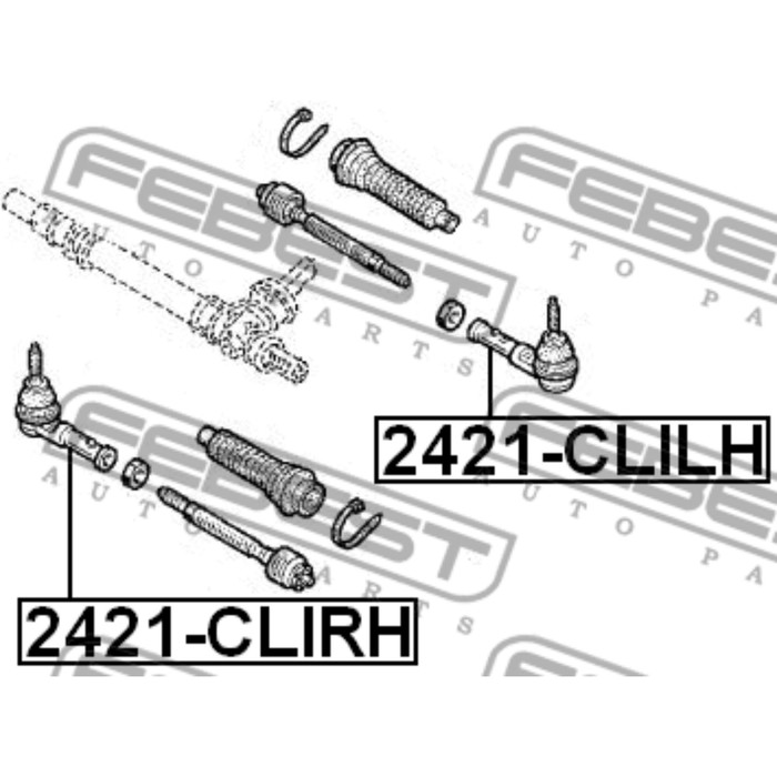 Наконечник тяги рулевой FEBEST 2421-clirh