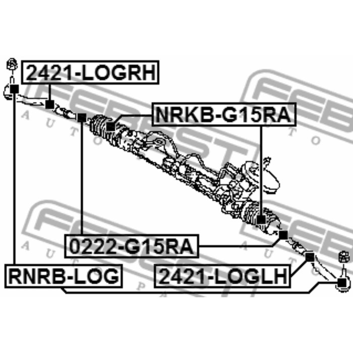 Наконечник тяги рулевой FEBEST 2421-logrh