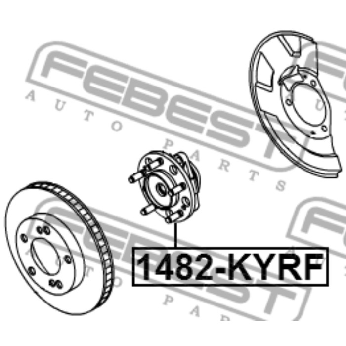 Ступица передняя febest 1482-kyrf