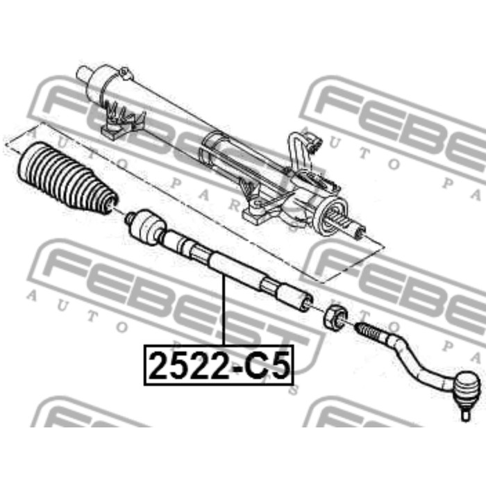 Тяга рулевая febest 2522-c5