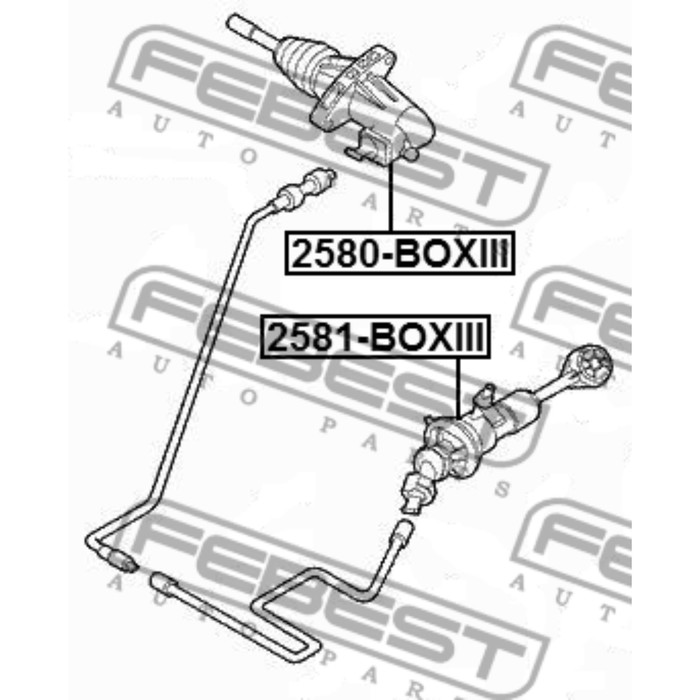 Цилиндр сцепления главный febest 2581-boxiii