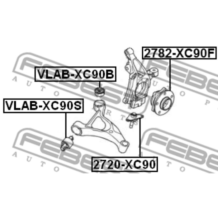 Опора шаровая FEBEST 2720-xc90