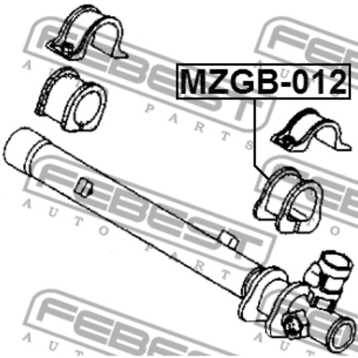 Проставка рулевой рейки FEBEST mzgb-012