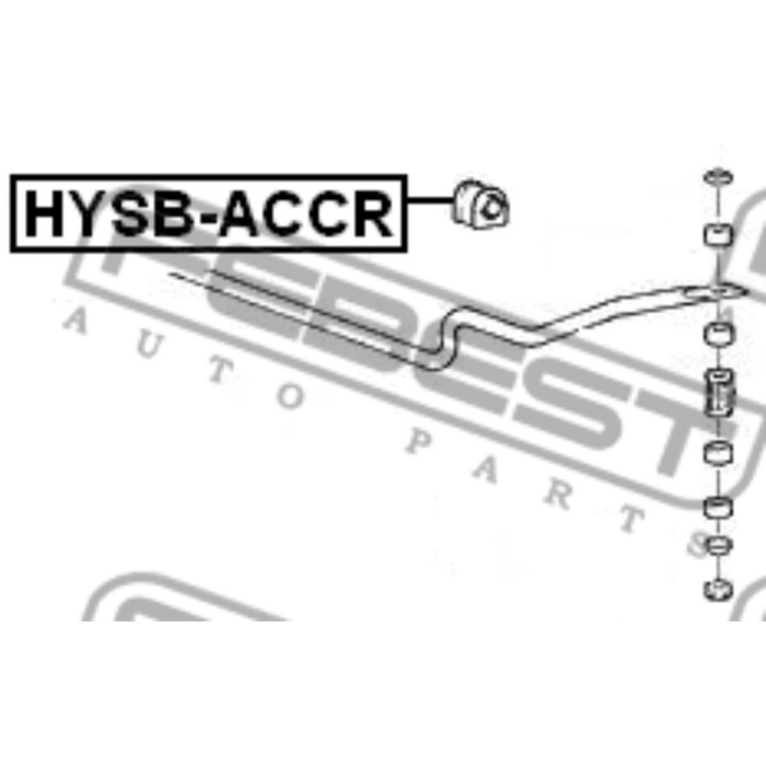 Втулка заднего стабилизатора d14.5 febest hysb-accr