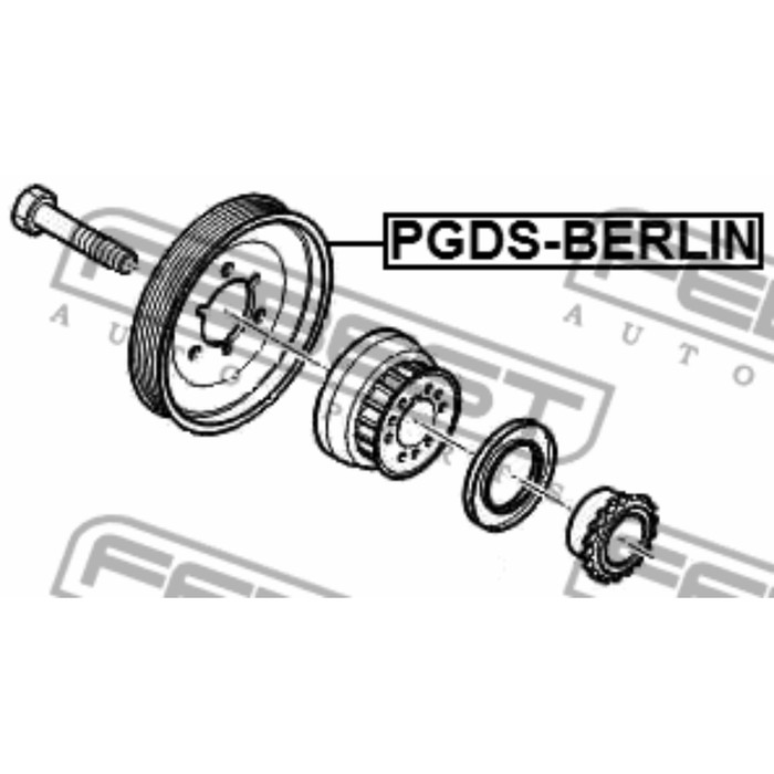 Шкив коленвала febest pgds-berlin