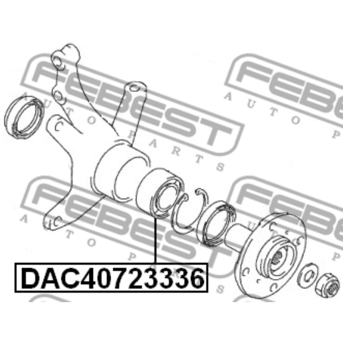 Подшипник ступицы FEBEST dac40723336