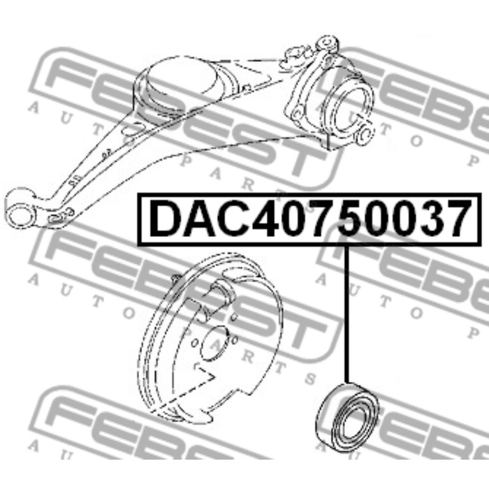 Подшипник ступицы FEBEST dac40750037