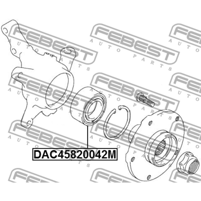 Подшипник ступицы FEBEST dac45820042m