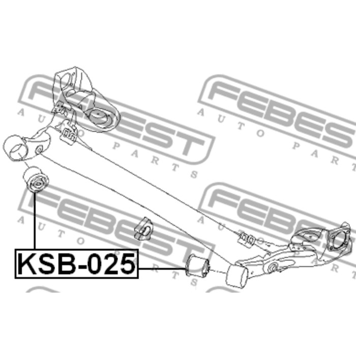 Сайлентблок задней балки febest kab-025