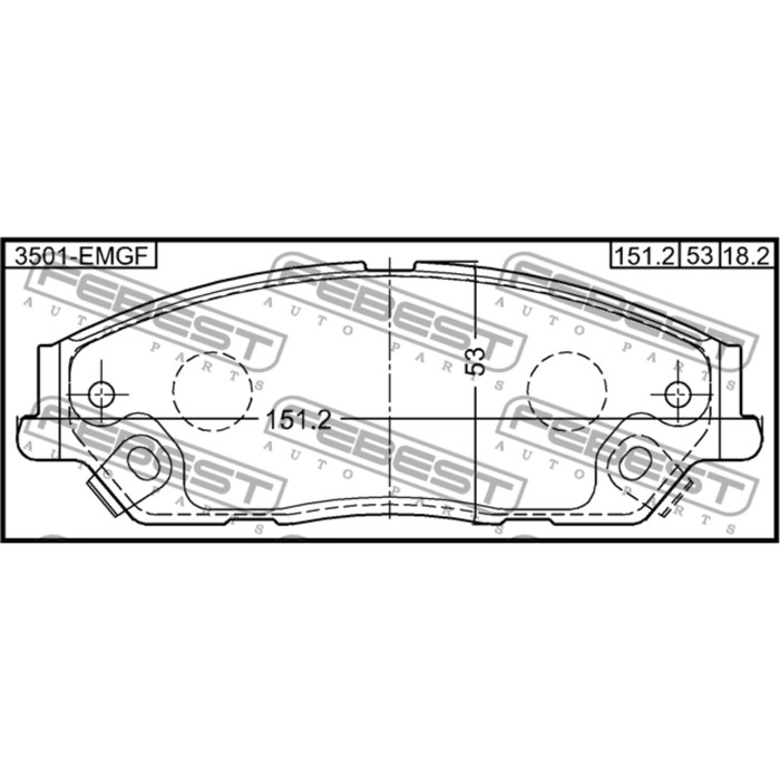 Колодки тормозные FEBEST 3501-emgf