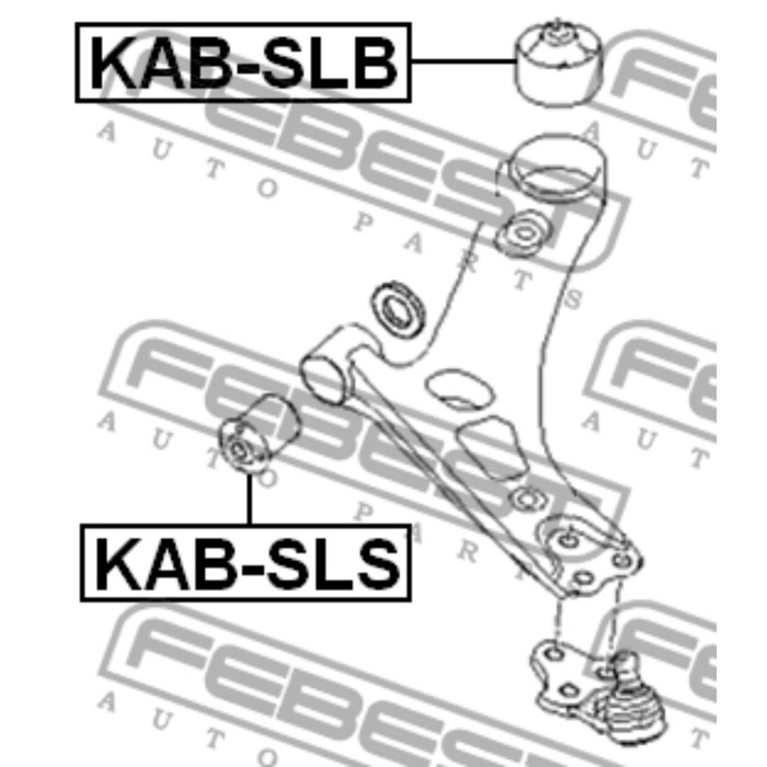 Сайлентблок задний переднего рычага febest kab-slb