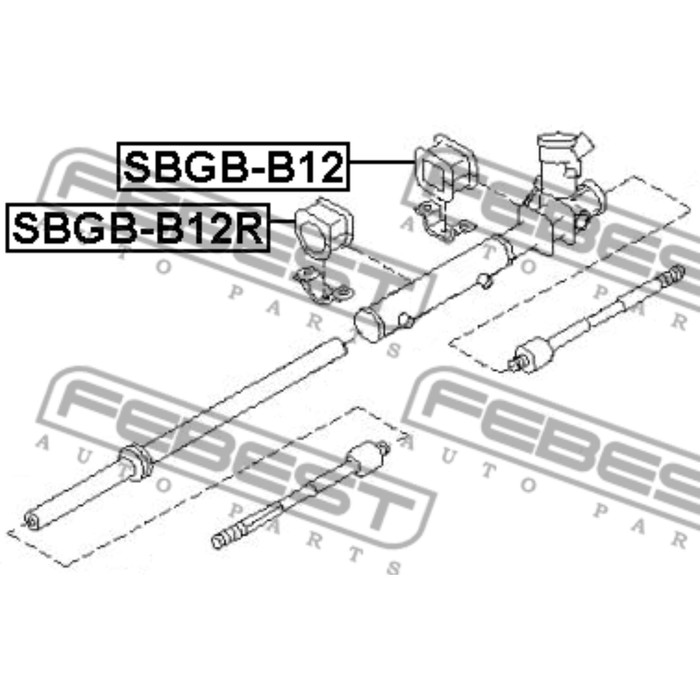 Проставка рулевой рейки FEBEST sbgb-b12r