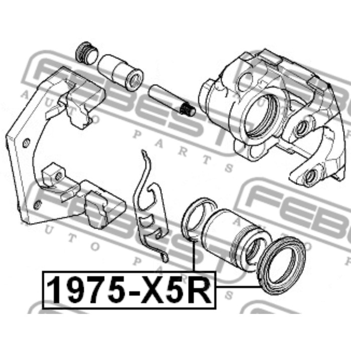 Ремкомплект тормозного суппорта FEBEST 1975-x5r