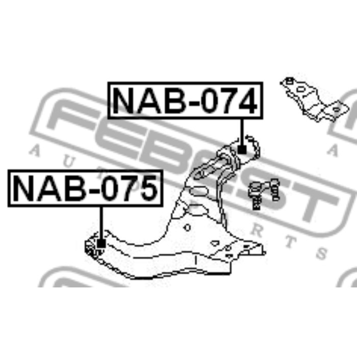 Сайлентблок передний переднего рычага febest nab-075