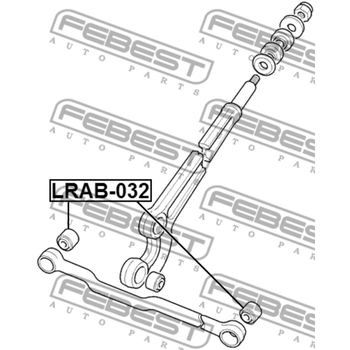 Сайлентблок переднего рычага febest lrab-032