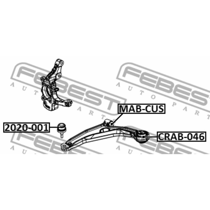 Опора шаровая FEBEST 2020-001