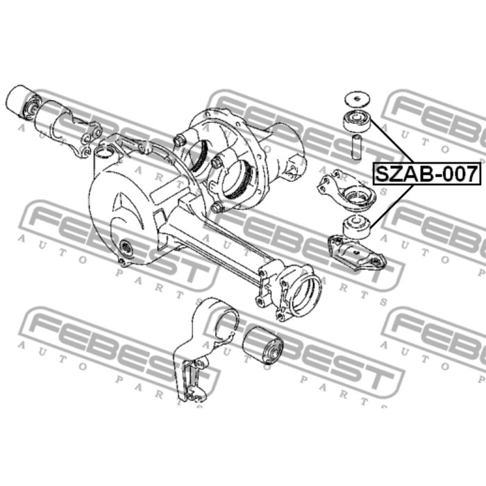 Подушка КПП FEBEST szab-007