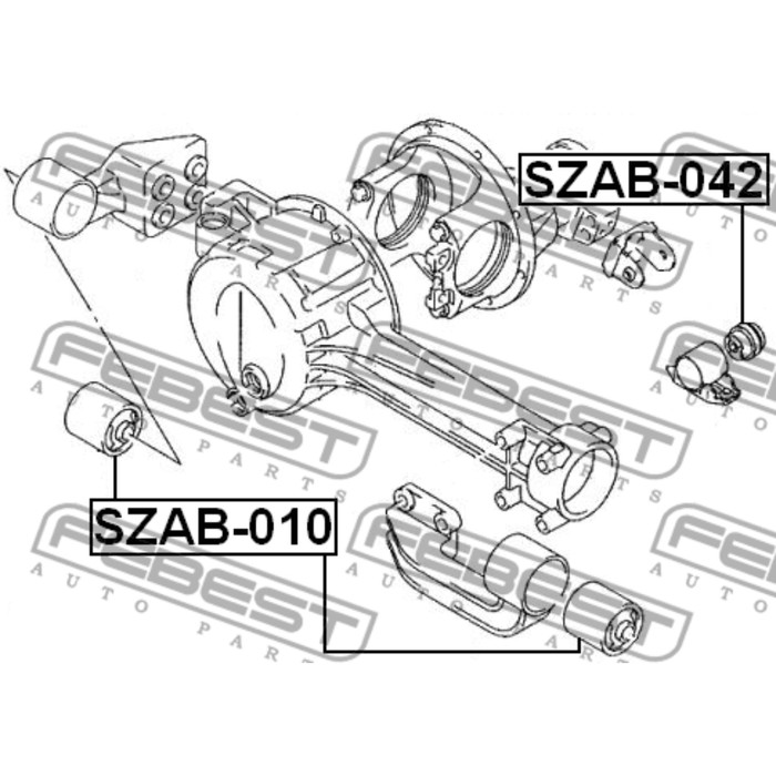 Подушка КПП FEBEST szab-010