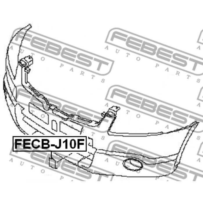 Заглушка буксировочного крюка переднего бампера febest fecb-j10f