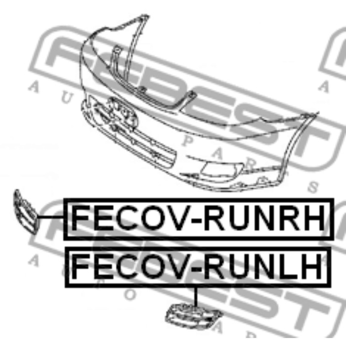 Заглушка фары противотуманной правая febest fecov-runrh