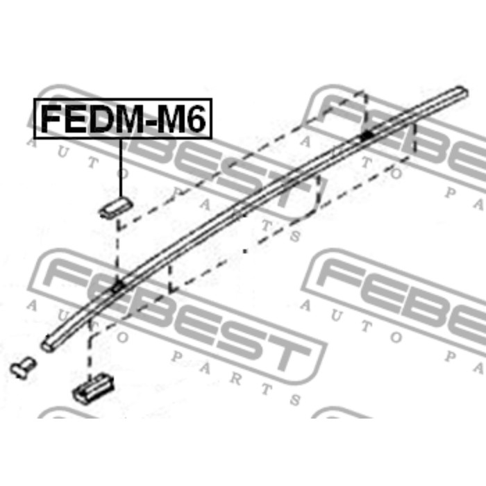 Заглушка в молдинг крыши febest fedm-m6