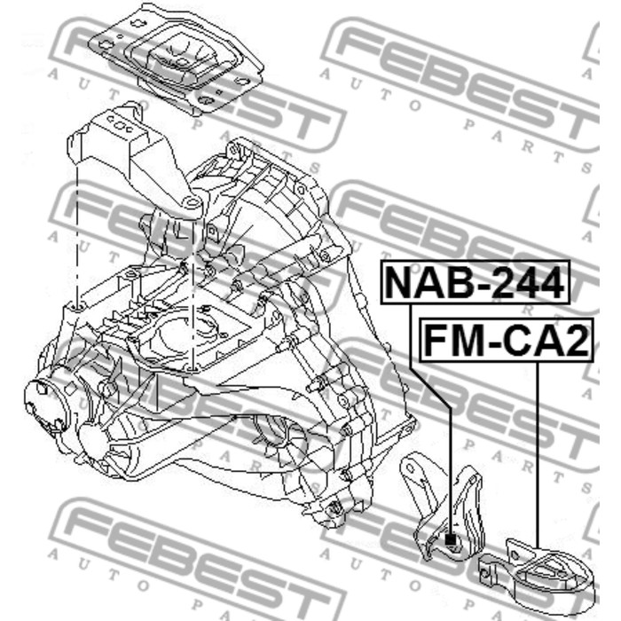 Подушка КПП FEBEST fm-ca2