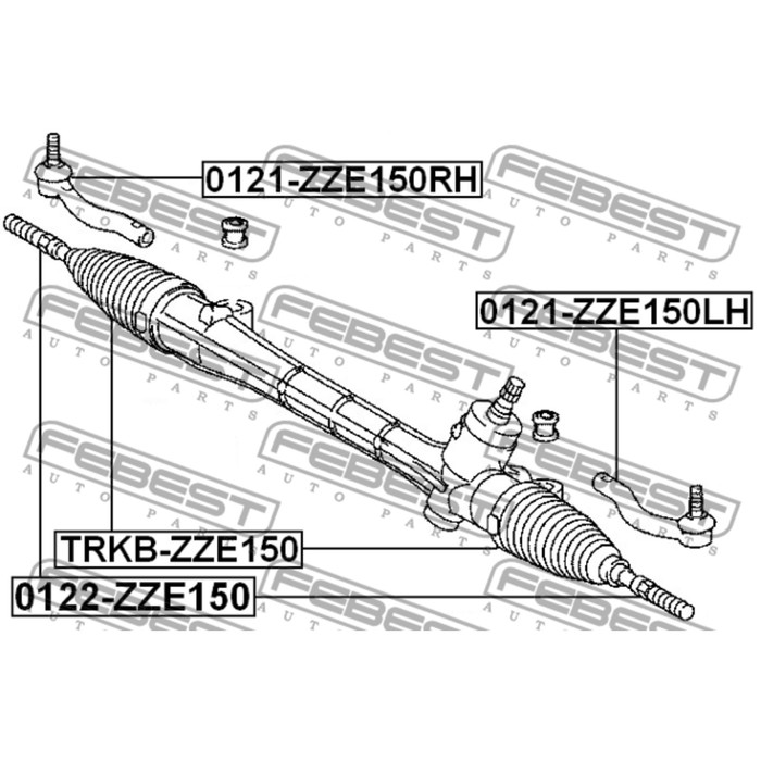 Пыльник рулевой рейки FEBEST trkb-zze150