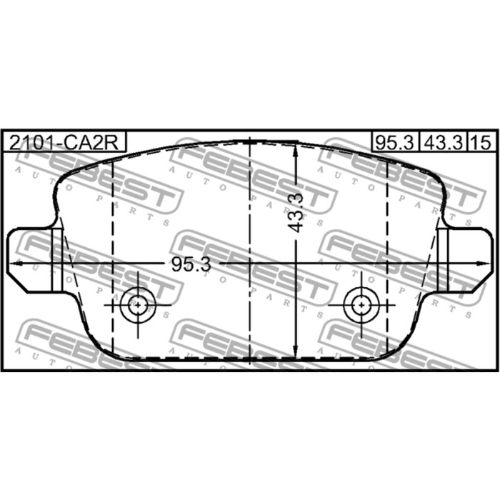 Колодки тормозные FEBEST 2101-ca2r
