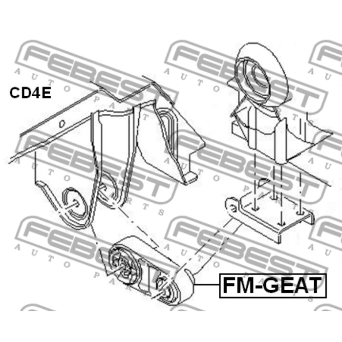 Подушка КПП at FEBEST fm-geat