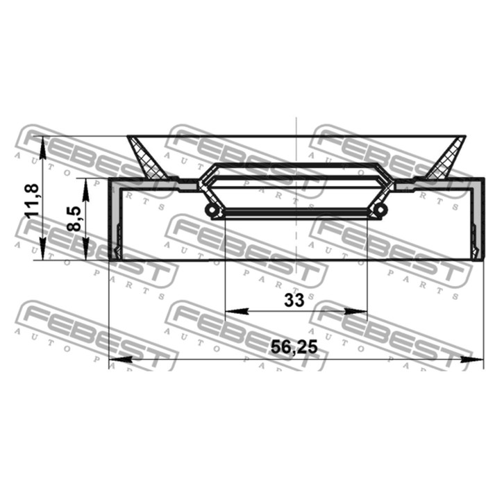Сальник привода 35x50x8.5x11.8 febest 95pay-35500912x