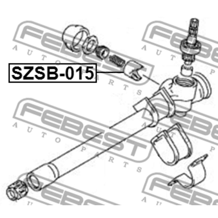 Втулка вала рулевой рейки febest szsb-015
