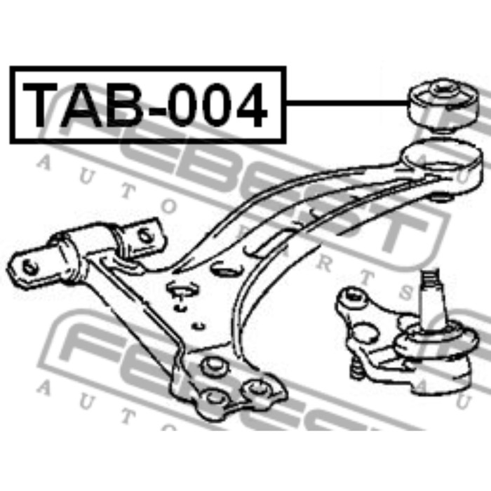 Сайлентблок задний переднего рычага febest tab-004