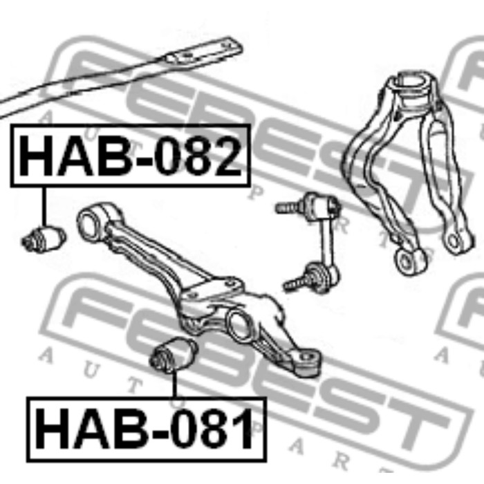 Сайлентблок переднего рычага febest hab-082