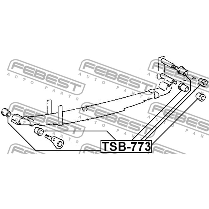 Втулка задней рессоры febest tsb-773