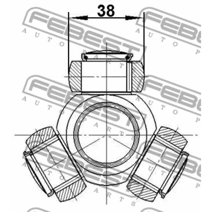 Трипоид 19x16.4x38 febest 2116-ca1r