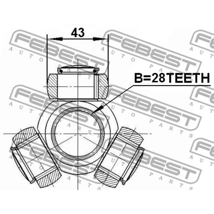 Трипоид 28x43.1 febest 2116-ca220