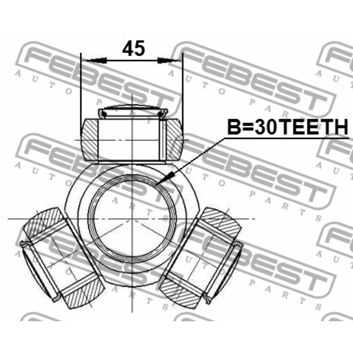 Трипоид 30x45 febest 2116-trd