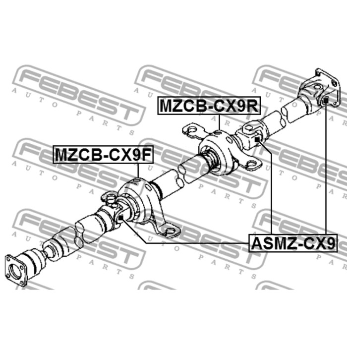 Крестовина FEBEST asmz-cx9