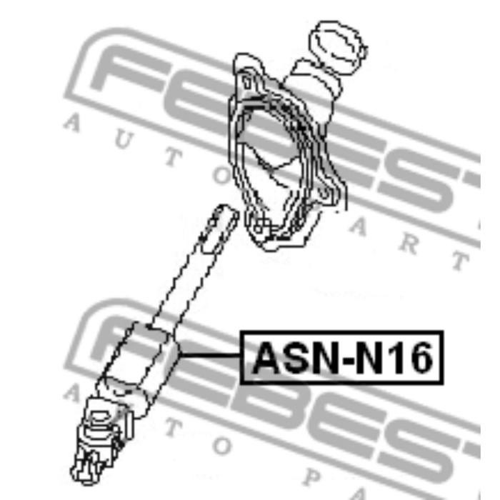 Вал карданный рулевой нижний febest asn-n16